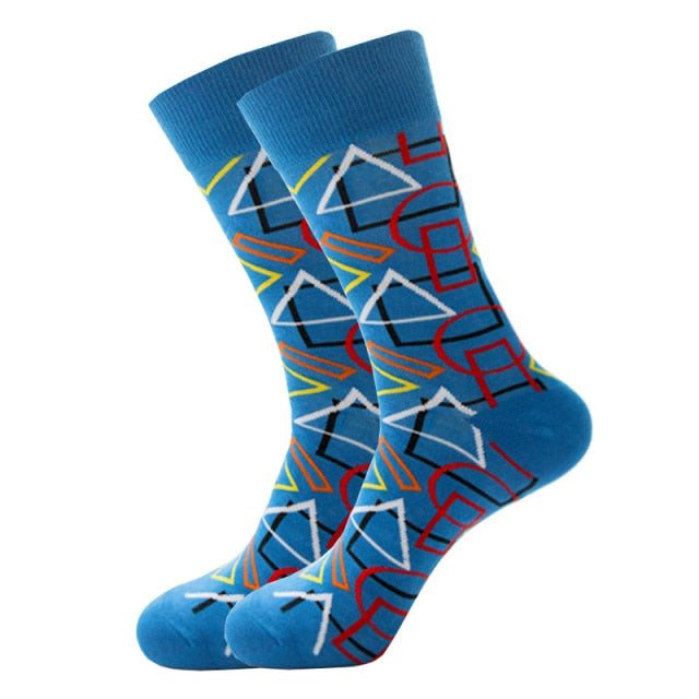 Mens Happy Colorful Striped Socks