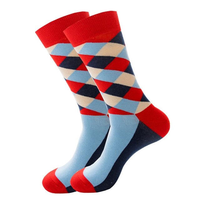 Mens Happy Colorful Striped Socks