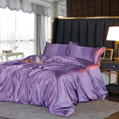 Mulberry Silk Luxury Bedding Set With Fitted Sheet High-end 100% Silk Satin Bedding Sets