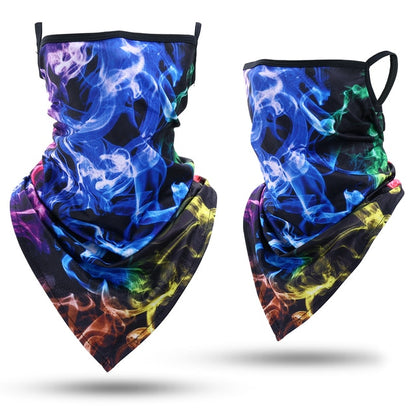 Skull Bandana Hanging Ear Triangle Face Mask Cycling