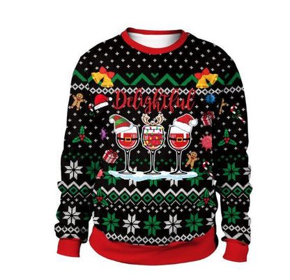 Unisex Men Women 2022 Ugly Christmas Sweater For Holidays Santa Elf Christmas Funny Fake Hair Sweater Autumn Winter Blouses - Pullovers