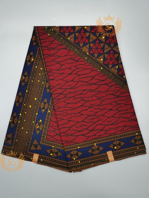 Veritable Real Wax Print Fabric Dutch Hollandais Pagne Africa Dress 100% Cotton - Azahshopping