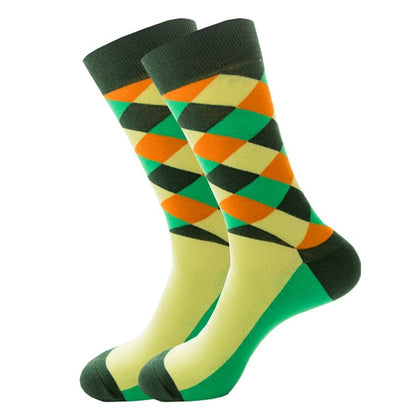 Mens Happy Colorful Striped Socks