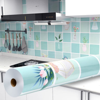 Kitchen Stove Oil proof Sticker Waterproof High Temperature Resistant Wallpapers