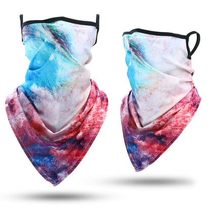 Skull Bandana Hanging Ear Triangle Face Mask Cycling