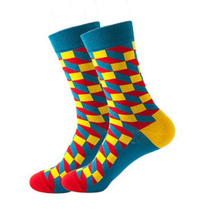 Mens Happy Colorful Striped Socks