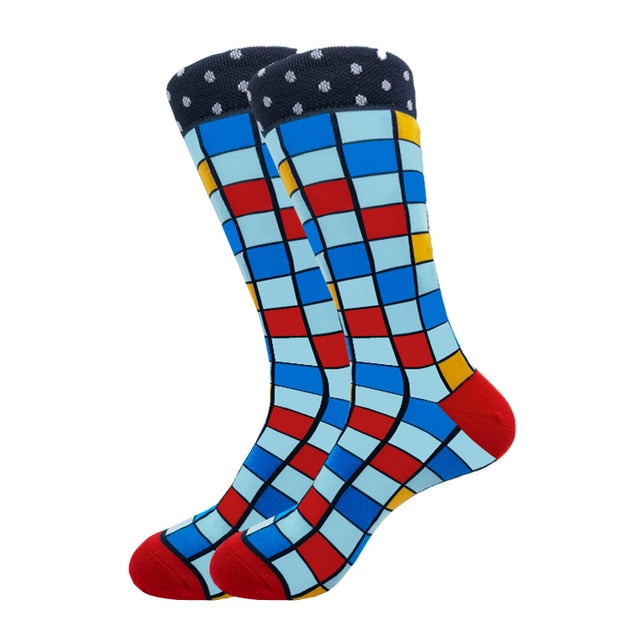 Mens Happy Colorful Striped Socks