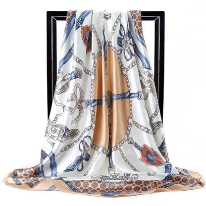 Fashion Scarves For Women Shawl Print Silk Satin