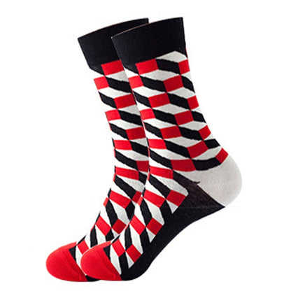 Mens Happy Colorful Striped Socks