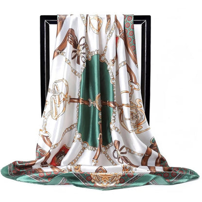 Fashion Scarves For Women Shawl Print Silk Satin