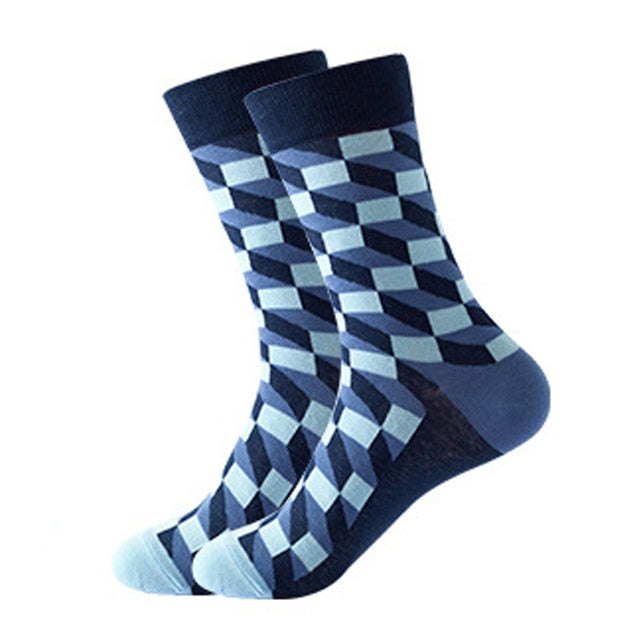 Mens Happy Colorful Striped Socks