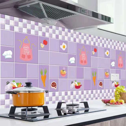 Kitchen Stove Oil proof Sticker Waterproof High Temperature Resistant Wallpapers