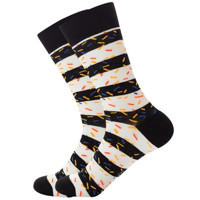 Mens Happy Colorful Striped Socks