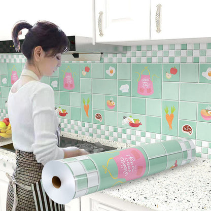 Kitchen Stove Oil proof Sticker Waterproof High Temperature Resistant Wallpapers