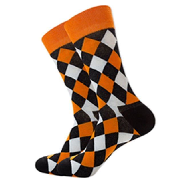 Mens Happy Colorful Striped Socks