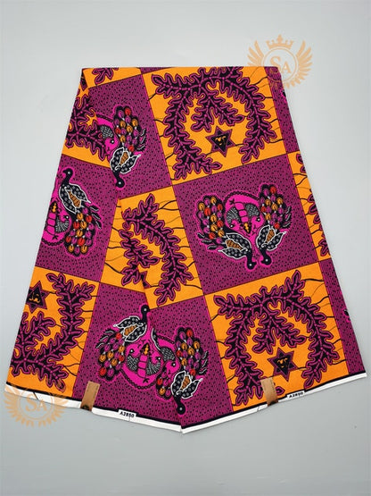 Veritable Real Wax Print Fabric Dutch Hollandais Pagne Africa Dress 100% Cotton - Azahshopping