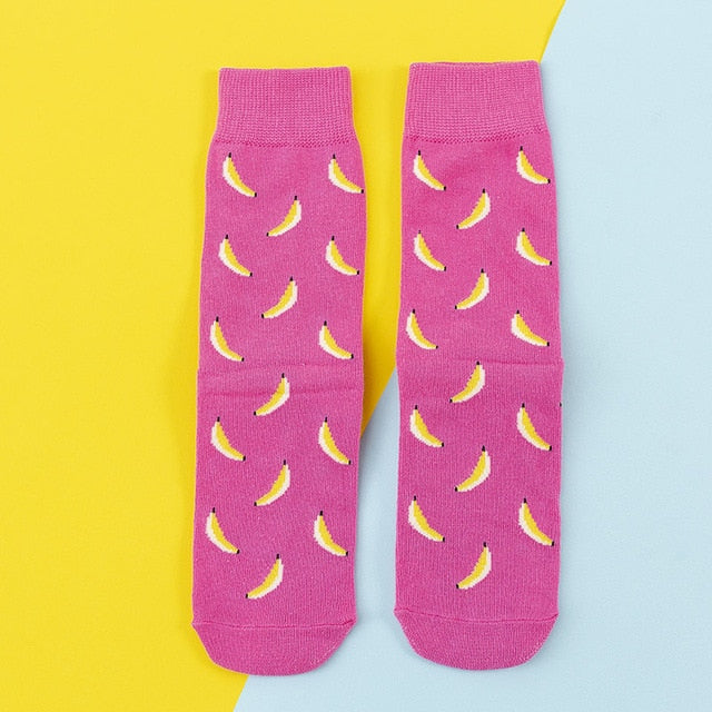 Funny Cute Cartoon Fruits Women Socks