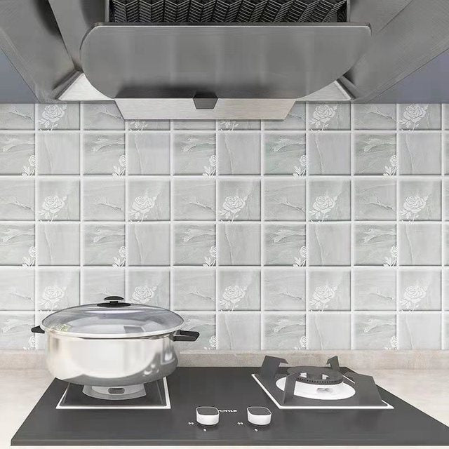 Kitchen Stove Oil proof Sticker Waterproof High Temperature Resistant Wallpapers