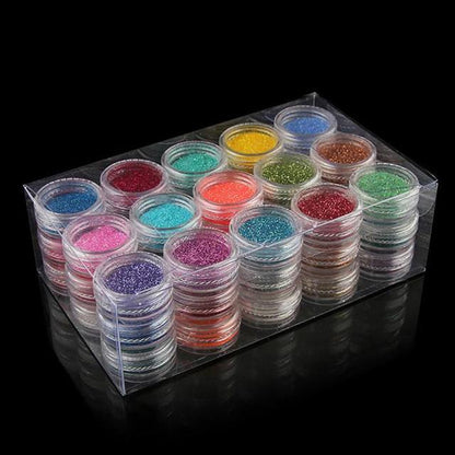Temporary Diamond Glitter Tattoo Kit 24 Colors Powder 4 Glue For Fake Tattoo