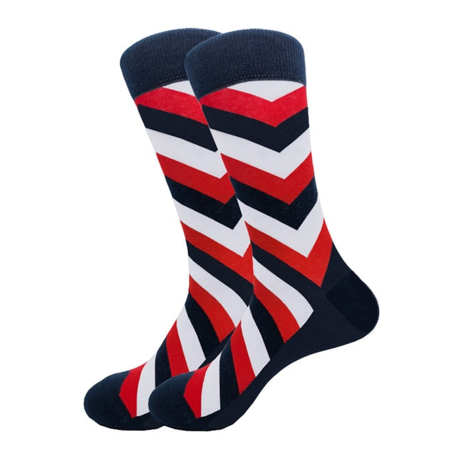 Mens Happy Colorful Striped Socks