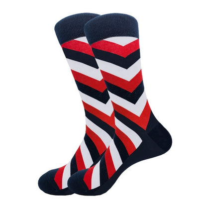 Mens Happy Colorful Striped Socks