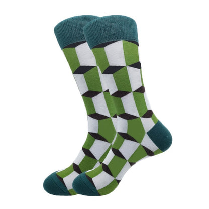 Mens Happy Colorful Striped Socks