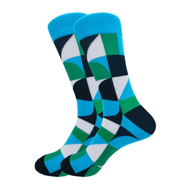 Mens Happy Colorful Striped Socks