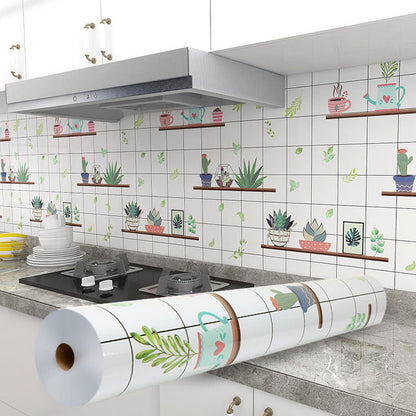 Kitchen Stove Oil proof Sticker Waterproof High Temperature Resistant Wallpapers