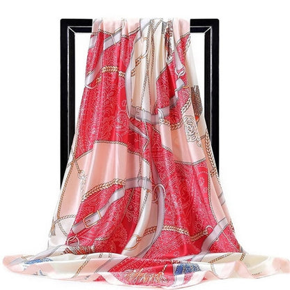 Fashion Scarves For Women Shawl Print Silk Satin