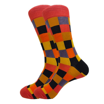 Mens Happy Colorful Striped Socks