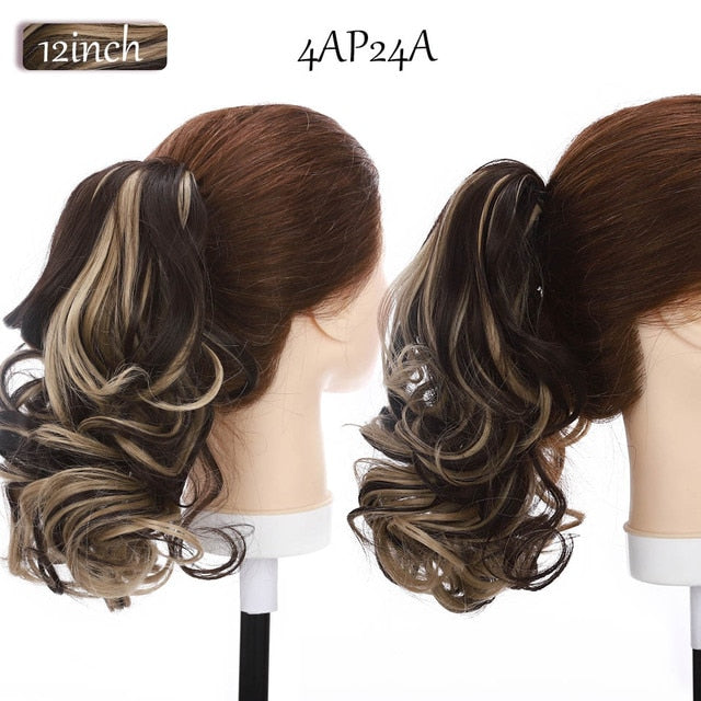 Synthetic 12-26inch Claw Clip On Ponytail Hair Extension