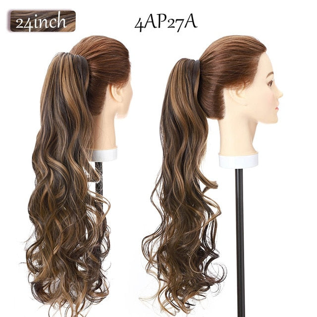 Synthetic 12-26inch Claw Clip On Ponytail Hair Extension