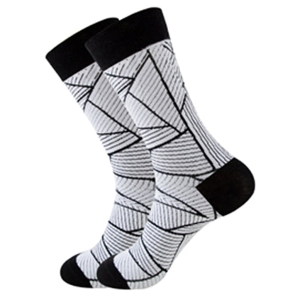 Mens Happy Colorful Striped Socks