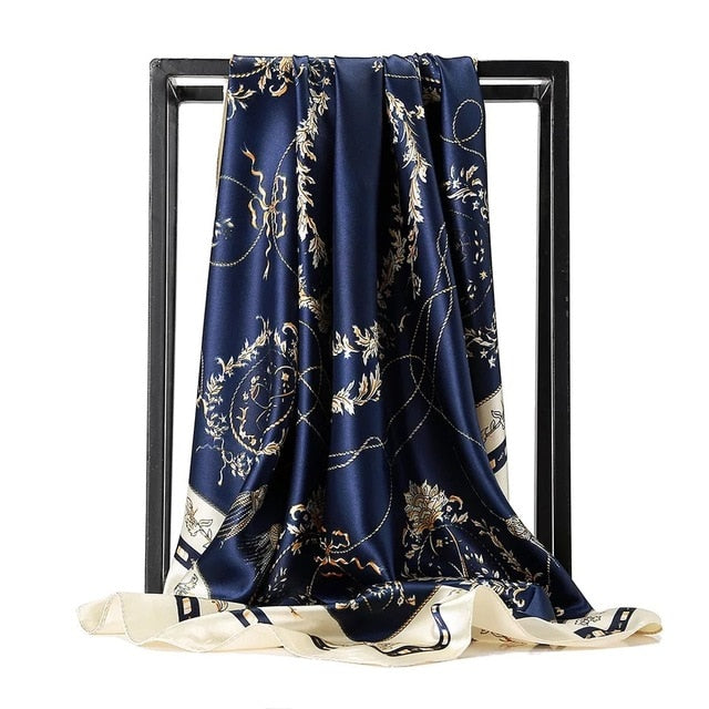 Fashion Scarves For Women Shawl Print Silk Satin