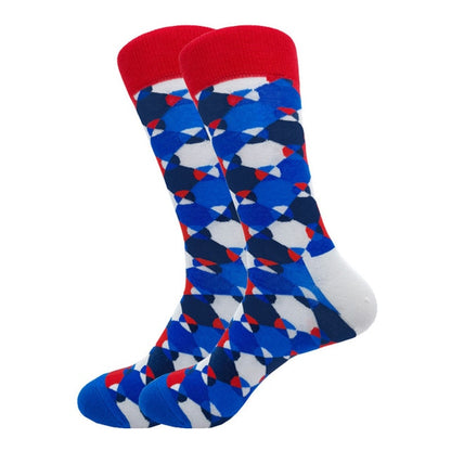 Mens Happy Colorful Striped Socks