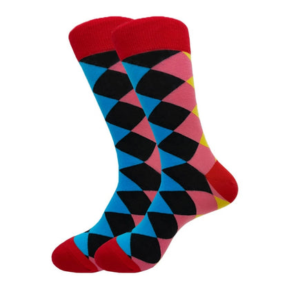 Mens Happy Colorful Striped Socks