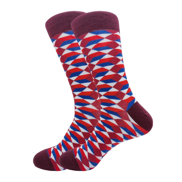 Mens Happy Colorful Striped Socks