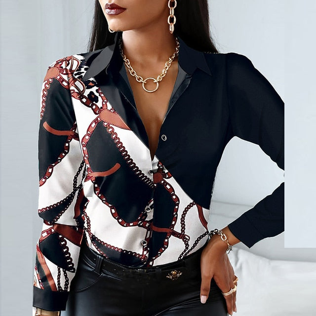 Long Sleeve Blouse Women Tops - Azahshopping