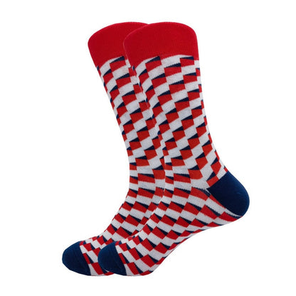 Mens Happy Colorful Striped Socks