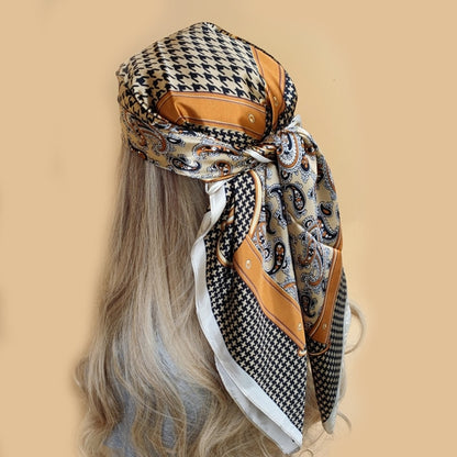 Fashion Scarves For Women Shawl Print Silk Satin