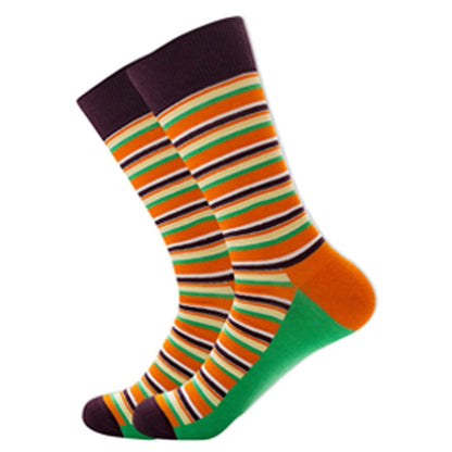 Mens Happy Colorful Striped Socks