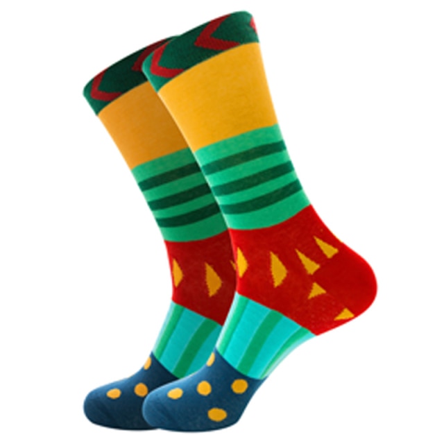 Mens Happy Colorful Striped Socks