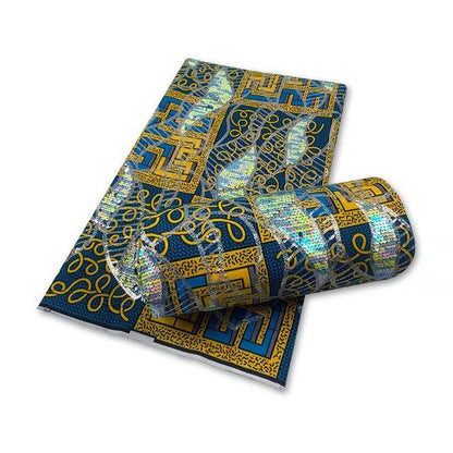 Sequins Embroidery Nigerian African Fabric - Azahshopping