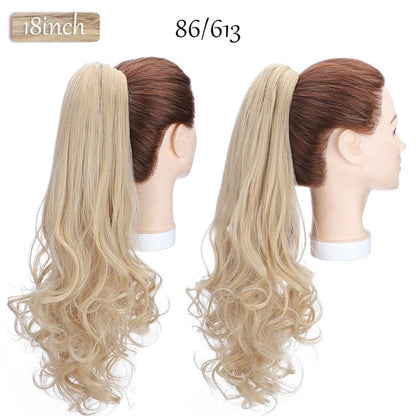 Synthetic 12-26inch Claw Clip On Ponytail Hair Extension