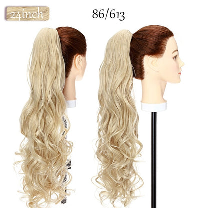 Synthetic 12-26inch Claw Clip On Ponytail Hair Extension