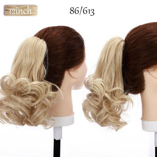 Synthetic 12-26inch Claw Clip On Ponytail Hair Extension