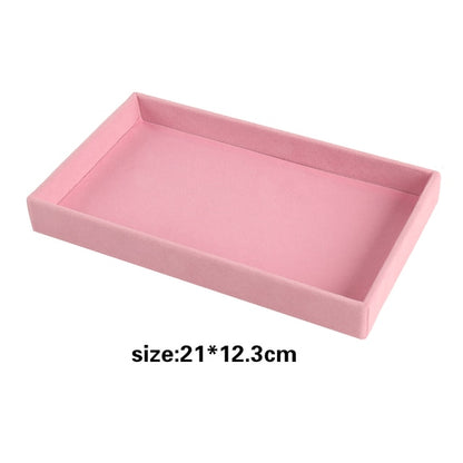 Portable Velvet Jewelry Ring Jewelry Display Organizer Box Tray Holde