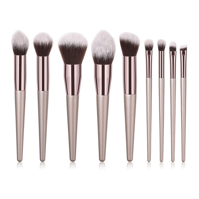 Champagne Makeup Brushes Set For Cosmetic