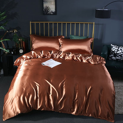 Mulberry Silk Luxury Bedding Set With Fitted Sheet High-end 100% Silk Satin Bedding Sets