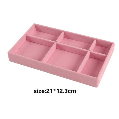 Portable Velvet Jewelry Ring Jewelry Display Organizer Box Tray Holde